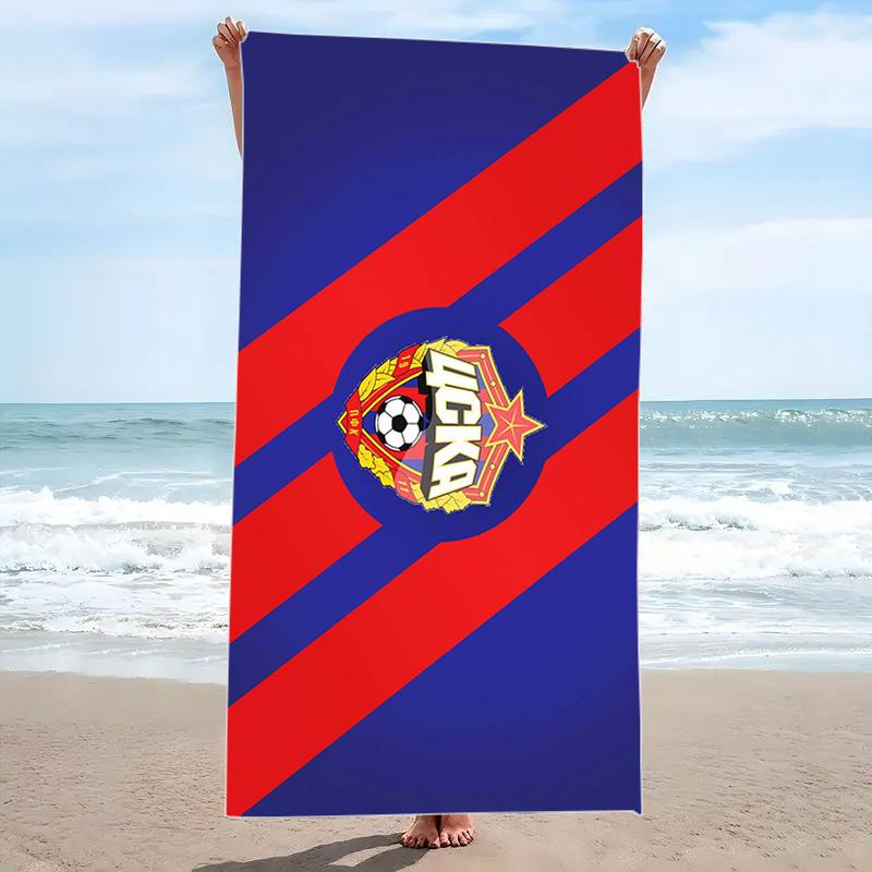 PFC CSKA Moscow Logo Print Beach Towel, Large Soft Quick Dry Towel for Beach Camping Swimming