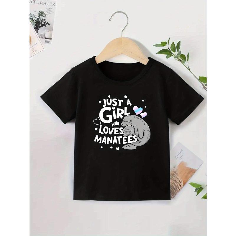 European Size Boys Round-neck Short-sleeved T-shirt with Cartoon Animals and Unique English Patterns