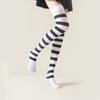 Over Knee Silk Long Socks with Cute Cats Claw Pattern for Daily Wear or Cosplay Striped Thigh High Stockings for Women