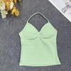 Reggiseno Sportivo dfyne Senza Cuciture con Scollo all'americana e Coppe Integrate – Canotta Yoga ad Alta Elasticità per Donna