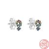 Sale Stylish Jewelry Sterling Color Multiple Styles Zircon Stone Earrings Girl Daily Wear Dating Sleek Simple Earrings Birthday Voguish