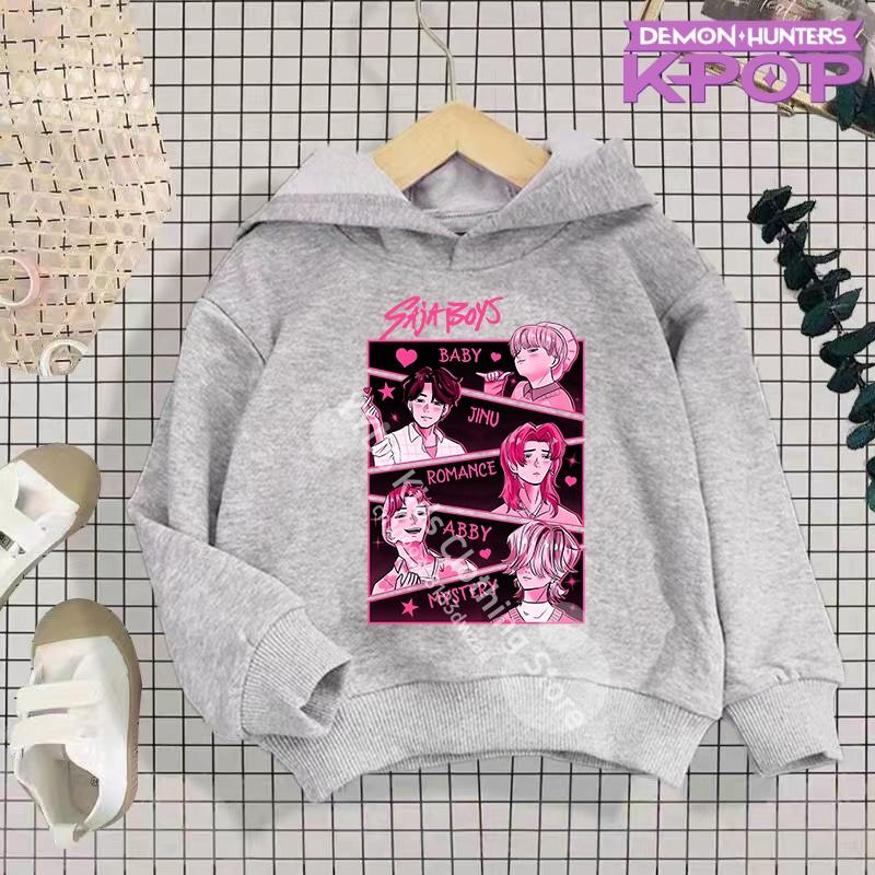 

Худи Y2K K-Pop Demon Hunters для подростков, девочек и мальчиков, худи Rumi K-Pop Demon Hunters, осенняя повседневная одежда с длинным рукавом, детская одежда 140