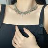 Y2K Spicy Girl Dark Star Leather Choker Necklace - Pure Desire Clavicle Chain