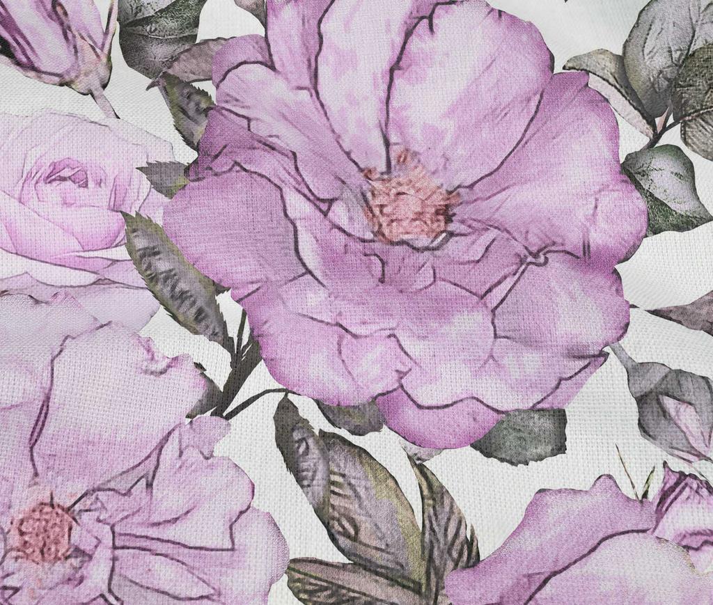 oneOone Cotton Flex White Fabric Leaves & Flower Florals Sewing Material Printed Fabric By The Yard 40 Inch Wides -