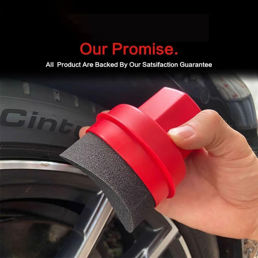 Waxing Tools Tire Waxing Sponge Handheld Car Cleaning Sponge Portable Curved Tire Sponge