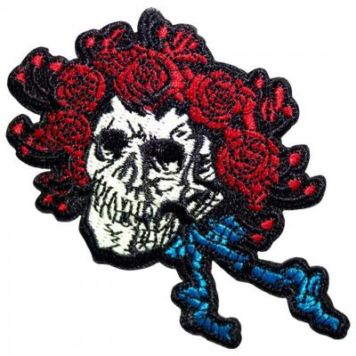 Grateful Dead Bertha Skull Woven Iron On Patch