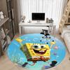 1pcSpongeBob SeaWorld Office Round Area Rug, Indoor Mat Suitable For Office, Under Office Chairs Bedroom Living Room Home Decor, Room Deco