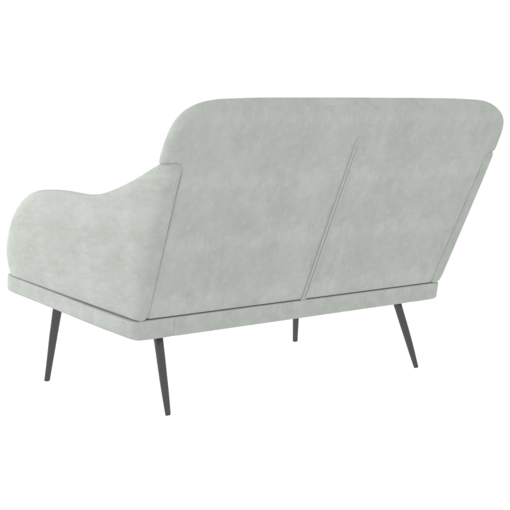 Bench in Light Grey 110 x 76 x 80 cm Velvet