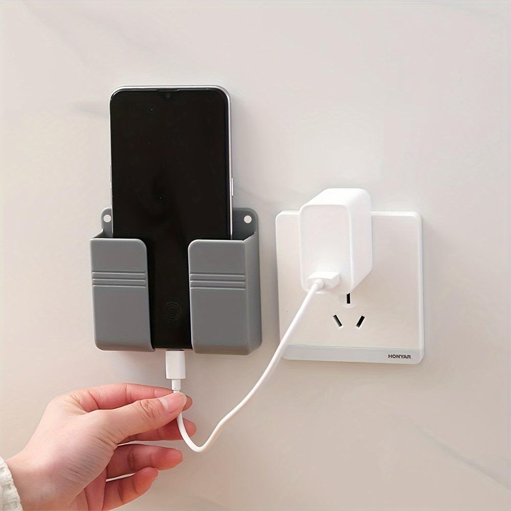 1PC Paste Mobile Phone Charging Bracket, Bathroom Wall Wall Hanging Rack, Multi-functional Storage, Bedside Fixing