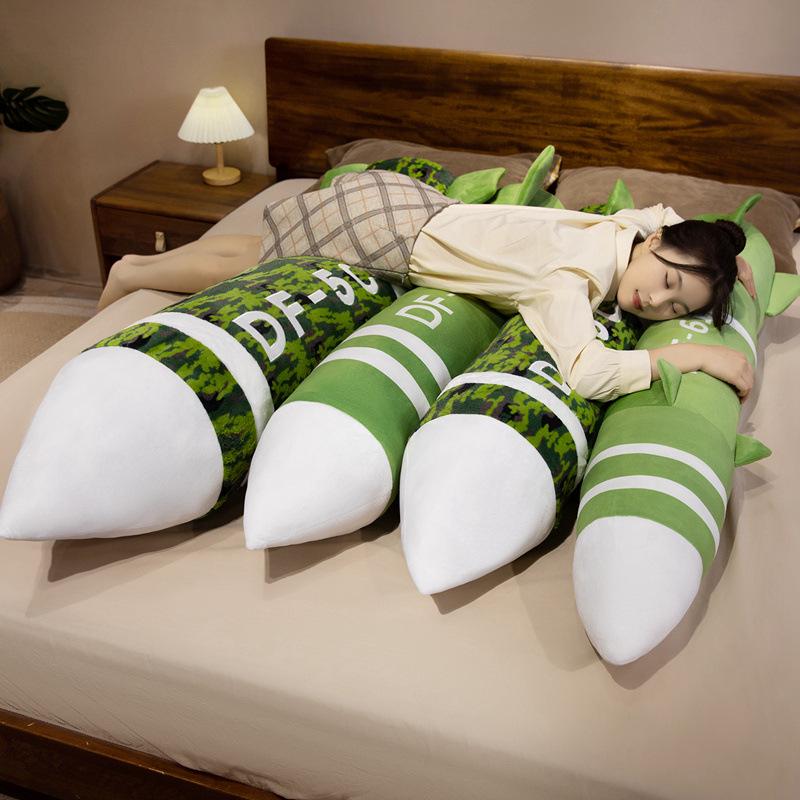 Extra-Large Dongfeng Missile Plush Pillow for Sleeping, Sofa, or Backrest - Perfect Gift for a Boyfriend