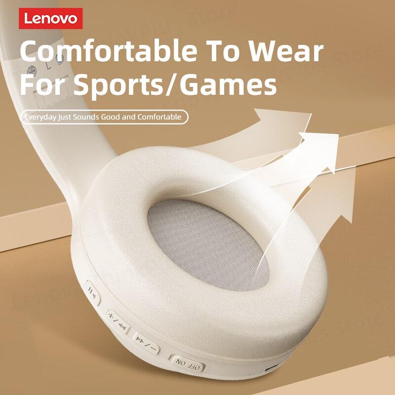 Lenovo TH10 Stereo Headphone Bluetooth Earphones Music Headset with Mic