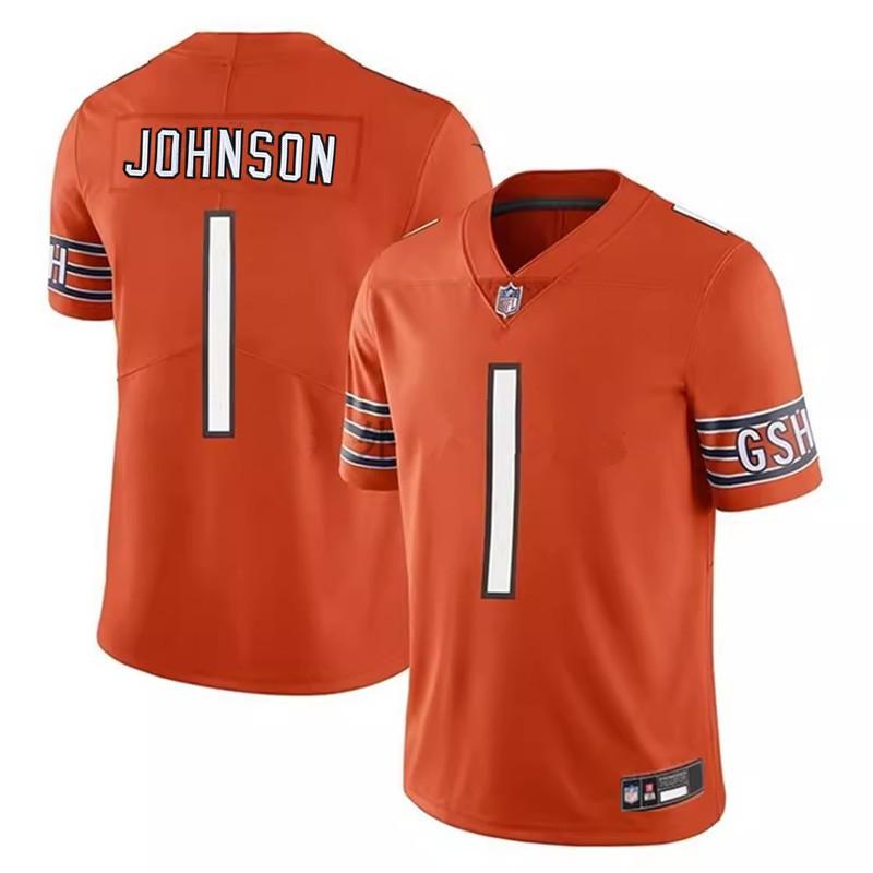 NFL Chicago Bears 1 Johnson Football Jersey Mens 2nd Gen Sports Game Uniform