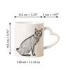 Kurilian Bobtail I - Cat Mug, Adorable Heart-shaped Handle Mug, Universal Gift from Art-Dog Brand