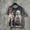 Summer Fashion Men's T-shirt Women's Short Sleeve Men's T-shirt Casual Cartoon Top Men's Anime Tattoo Short Sleeve