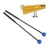 2PCS Comfortable Grip Percussion Mallets Black Rod+Blue Head Instrument Mallets  For Percussion