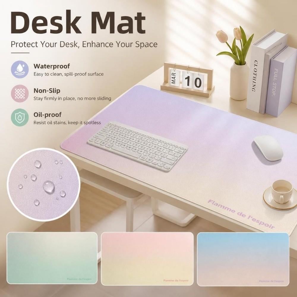 Waterproof Desk Mat Non-Slip Desk Blotter Pad Mouse Blotter Pad Large Table Mat  Bedroom