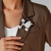 Broche de cachorro com personalidade europeia e americana cravejado de diamantes e pérolas artificiais, broche criativo requintado, acessórios de luxo leve