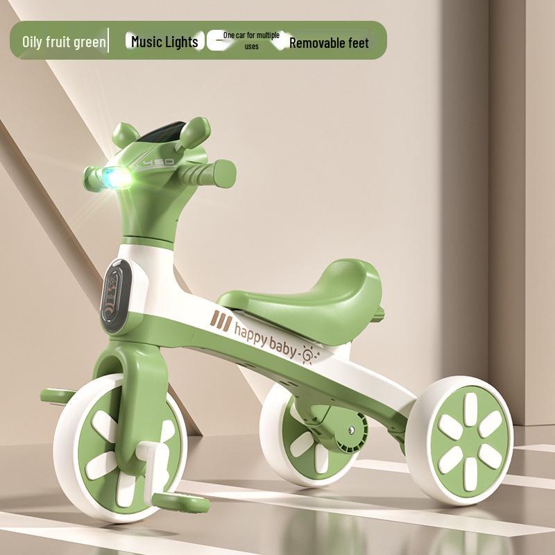 Multifunctional Children's Tricycle & Balance Bike with Music - Lightweight Outdoor Pedal Stroller