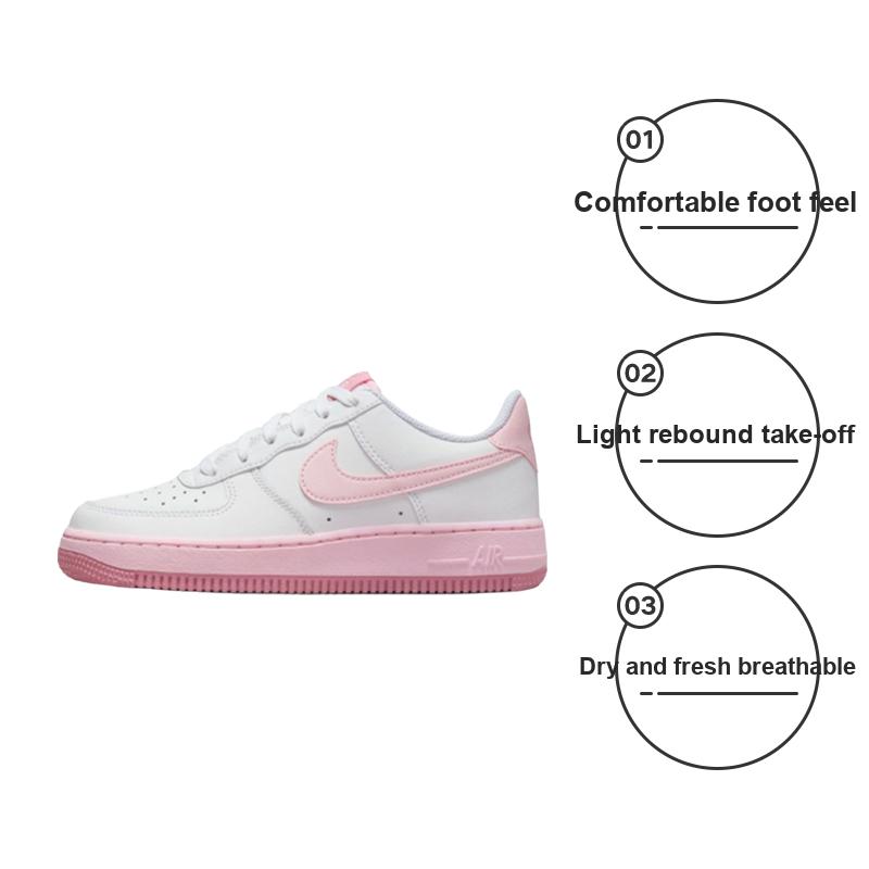 Nike Dětské tenisky Air Force 1 GS Valentýn 2024 Bílá Pěnově růžová Elementární růžová FV5948-100