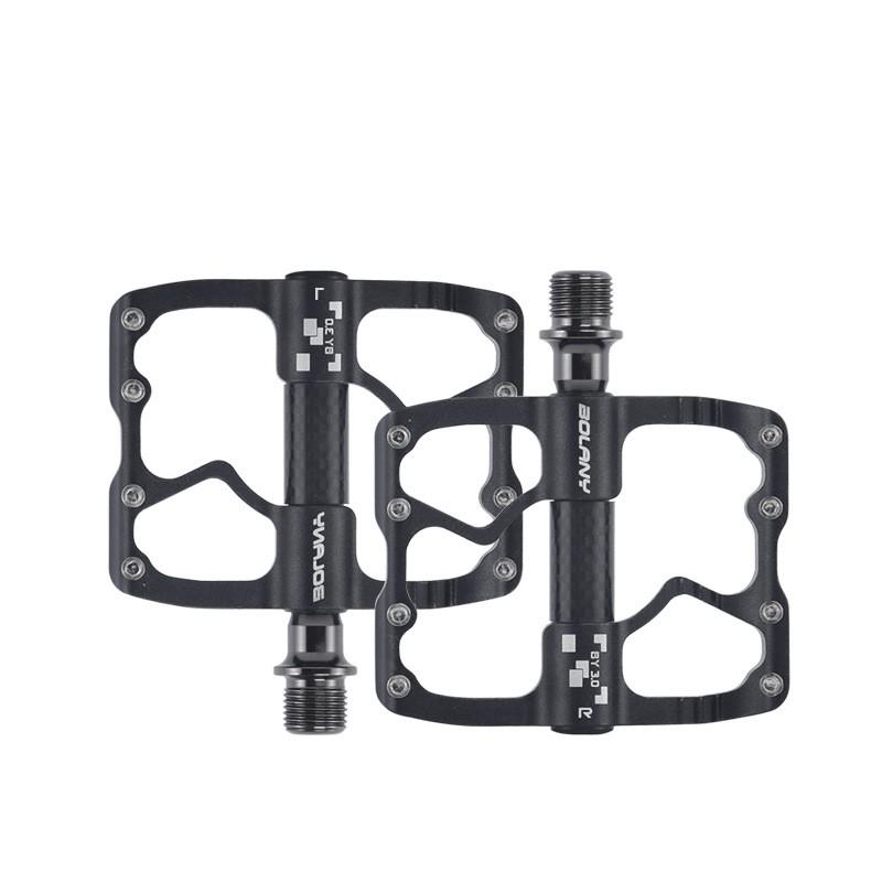 Carbon Fiber Axle Aluminum Alloy Bicycle Pedals With Triple Sealed Bearings Anti-Slip Platform Road MTB Cycling