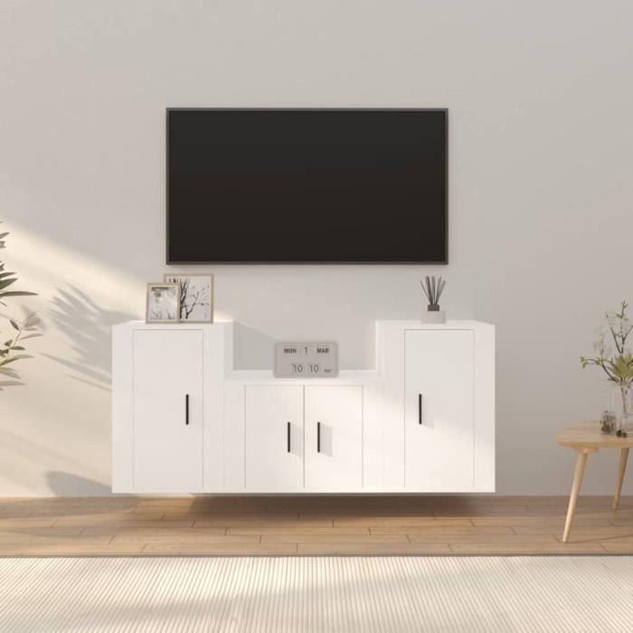 VidaXL TV Furniture Set 3 Pcs White Engineered Wood 3188382