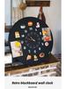 Magnetic Blackboard Wall Clock - DIY Artistic Home Decor for Living Room & Bedroom