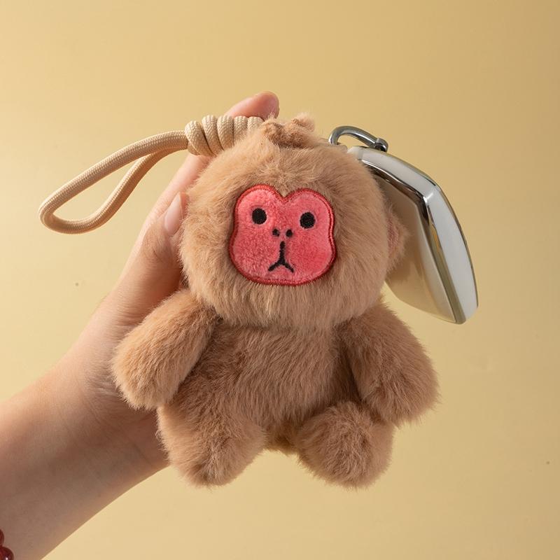 Hot 1pc 12cm Cute Monkey Plush Pendant Keychian Macaque Golden Monkey White-faced Saki Doll Stuffed Animal Toy Kid Birthday Gift