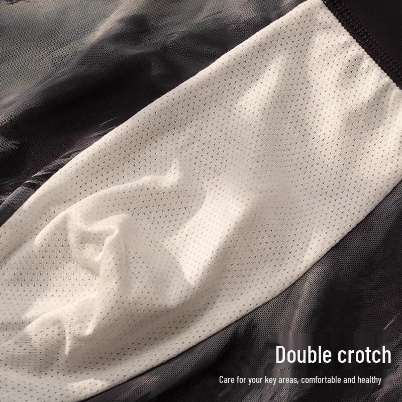 FitonTon Men's Ice Silk Antibacterial Ultra-thin Boxer Briefs (3-Pack)