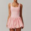 Women's Anti-Exposure Sports Dress - Outdoor Running & Tennis Skirt with Nude Feeling & Fake Two-Piece Design