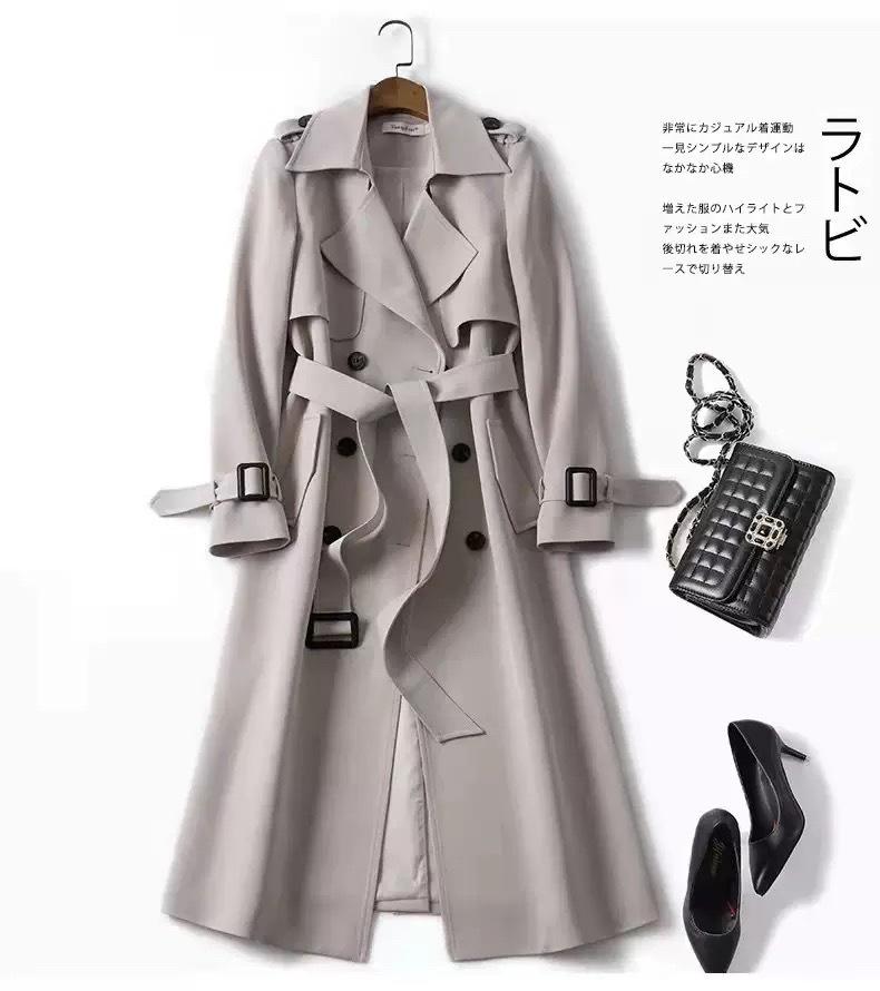 Trenchcoat Damen mittel und lang Frühling und Herbst neu Koreanische Version klein beliebt Britischer Stil Knie-Mantel Mantel