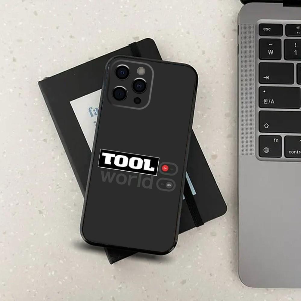 Band T-Tool Schism Phone Case For iPhone 16,15,14,13,12,11,Pro,X,XS,Max,XR,Plus,Mini Soft Black Cover