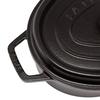 Staub Pico Cocotte Black a Stylish Enamel Pot with Also a Stylish and Kitchen Oval, 27cm, (1102725), Handles. Available Pot, Pan, Utensils.