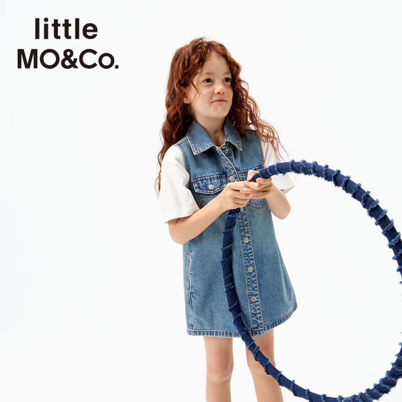

Little MO&Co. Girls Denim Sleeveless Dress 140