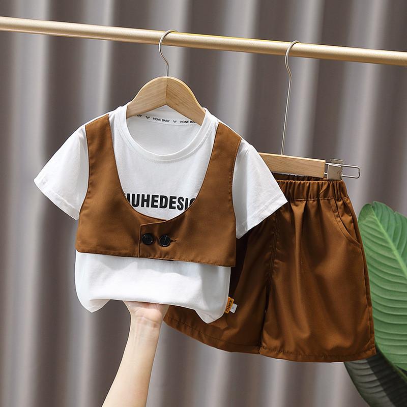 Stylish Summer Outfit For Boys Soft Cotton Two Piece Set For Ages 1 To 7 Years