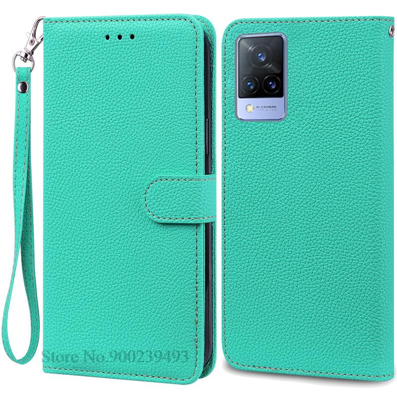 Pro Vivo V21 Pouzdro Silikonové Peněženkové Vyklápěcí Pouzdro na Telefon pro Vivo V2050 V2066 V2108 VivoV21 Kožené Pouzdro Coque pro Vivo V21 5G Fundas