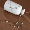 18K Titanium Steel Pearl Necklace: French Luxury, Natural Stone, Colorfast Women's Clavicle Chain, Niche Design.