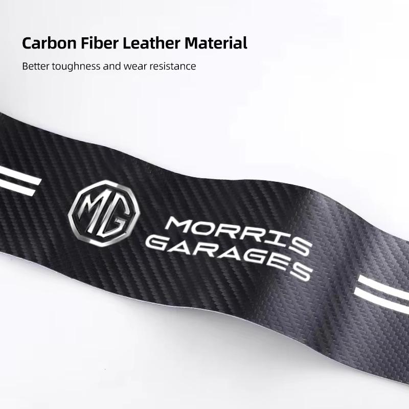 Car Door Sill Stickers Carbon Fiber Leather Anti-stepping Protector For Morris Garages MG MG3 MG5 MG6 MG7 GT GS Hector HS ZS ZX