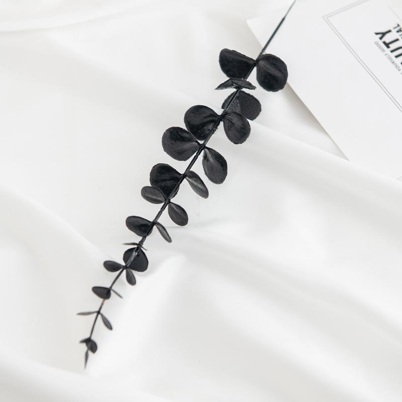 

Artificial Eucalyptus Leaves Faux Greenery Branches Wedding Home Decor Garden Bride Bouquets DIY Arrangement Accessories Party 10pcs чёрный