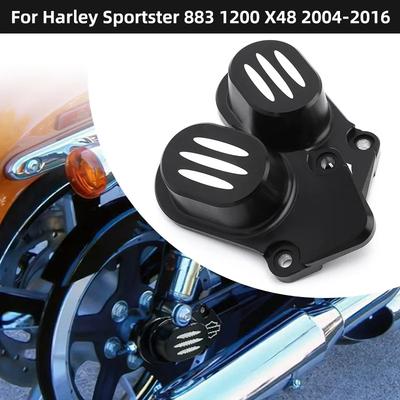 2xZwart Motorfiets Achteras Moer Boutkappen Accessoires Passend CNC Aluminium Voor Harley Sportster 1200 883 X48 2004-2016 2015