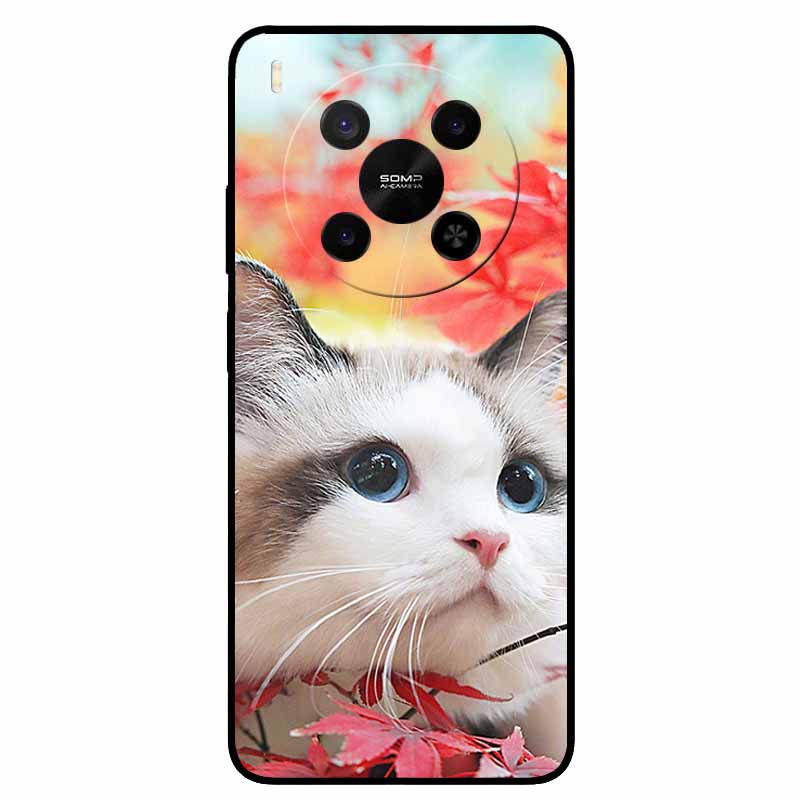 For ZTE Blade V70 Max Case Lion Cat Black Soft Silicone Fashion Phone Cases For Nubia V70 Max Protective TPU Coque Blade V70 Max