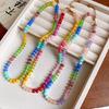 Unique Natural Stone Beadwork Necklace and Bracelet Gradient Color Gemstones Bead Accessories Stylish Party Jewelry