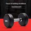 TieMuYun 105KG Rubber Encased Dumbbell Set with Double-Layer Rack