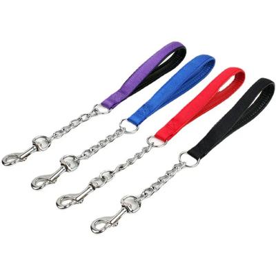 Lesă câine Oțel inoxidabil Lesă scurtă câine Lesă rezistentă la mestecat pentru câini mari Coardă de tracțiune pentru plimbări Lanț nailon pentru câini Produse pentru animale de companie