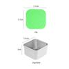 304 Stainless Steel Sauce & Salad Dressing Container with Silicone Lid - Leakproof Square Snack Lunch Box
