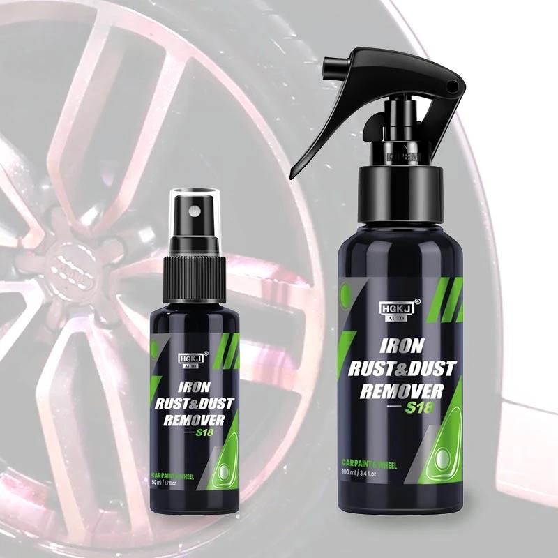Car Iron Remover Rust Dust Remover Spray Iron Dust Rim Rust Cleaner Car Paint Wheel Hub Iron Powder Remover Car Detailing Care