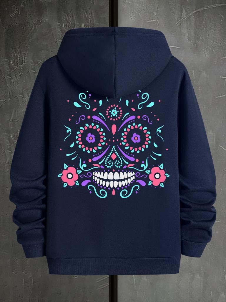 Hooded Printed Sweater Loose Jacket Personality Jacket Dark Personality Top