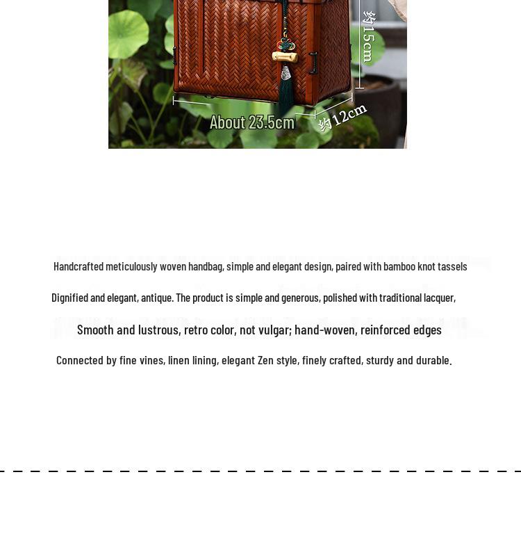 Ręcznie pleciona torebka z bambusa: Przenośna Torba Prezentowa na Ceremonię Herbaty