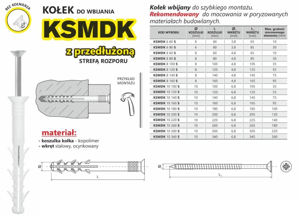Quick Installation Plug With Extended Expansion Zone 8*80Mm - Kxg 8*80