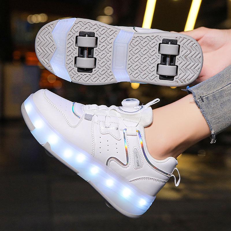Kid's Luminous Sneakers Running Shoes Children's Glowing Sneakers with Charging Boy Luminous Sneakers