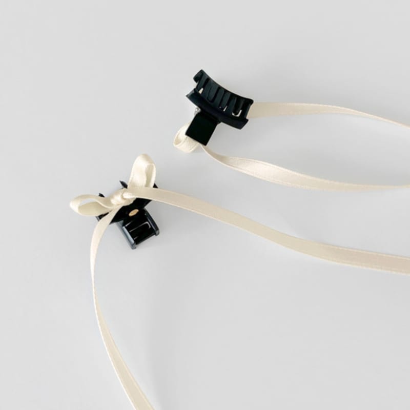 FANTASTIC PLANET [2SET] mini tail ribbon hair pin (3colors)